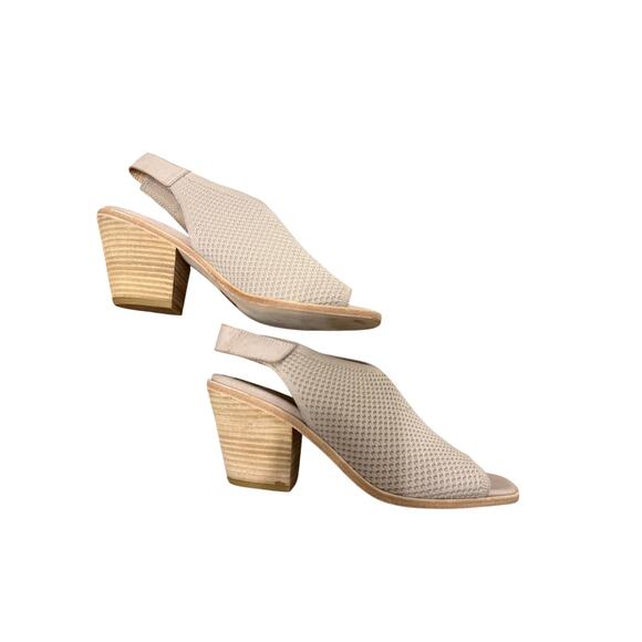 Eileen Fisher Avil Block Heel Leather Tan Sandal Sz 9 - Picture 7 of 8